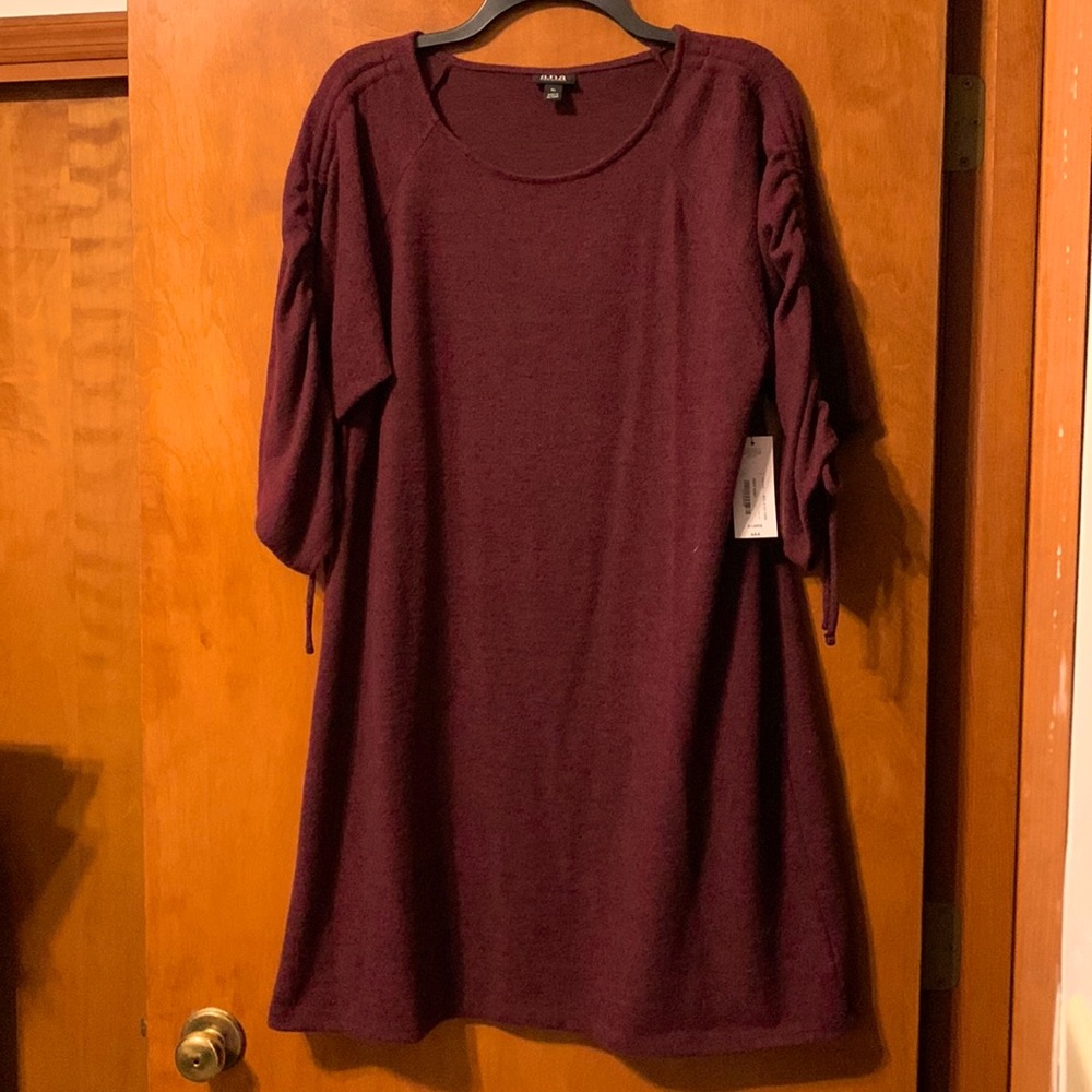Burgundy sweater dress